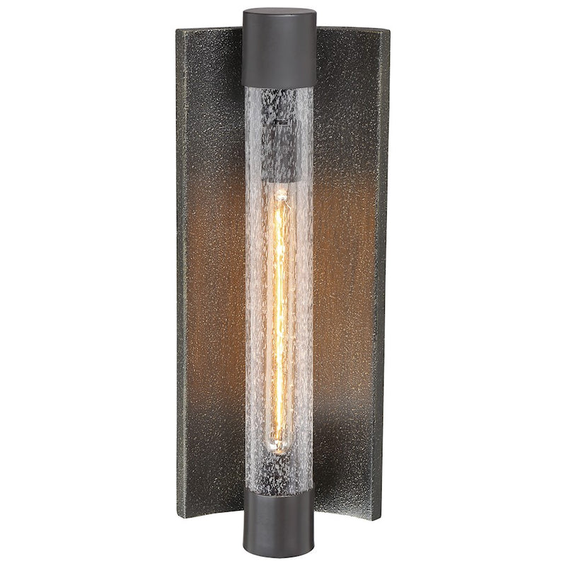 Minka Lavery Celtic Shadow 20in 1-Light Outdoor Wall Sconce | Bronze with Silver Highlights and Clear Seeded Glass | Covered Patios | Model 72663-516