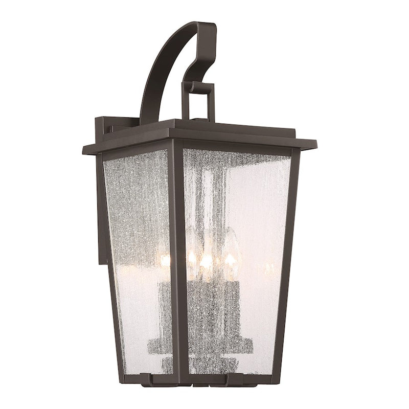 Minka Lavery Cantebury 20in 4-Light Outdoor Wall Sconce | Transitional Coal with Gold Accents | Covered Patio & Entryway | Model 72752-66G