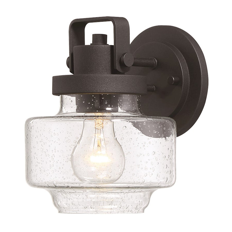 Minka Lavery Rosecrans 1-Light Outdoor Wall Sconce | Transitional Coal Finish | Entryway & Covered Patio | 6.5 x 6.5 x 8.25 in | Model 72771-66