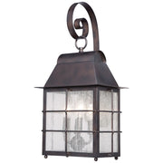 Minka Lavery Willow Pointe 4-Light Wall Sconce | Traditional Chelsea Bronze and Clear Seeded Glass | Covered Outdoor & Entryway | Model 73093-189