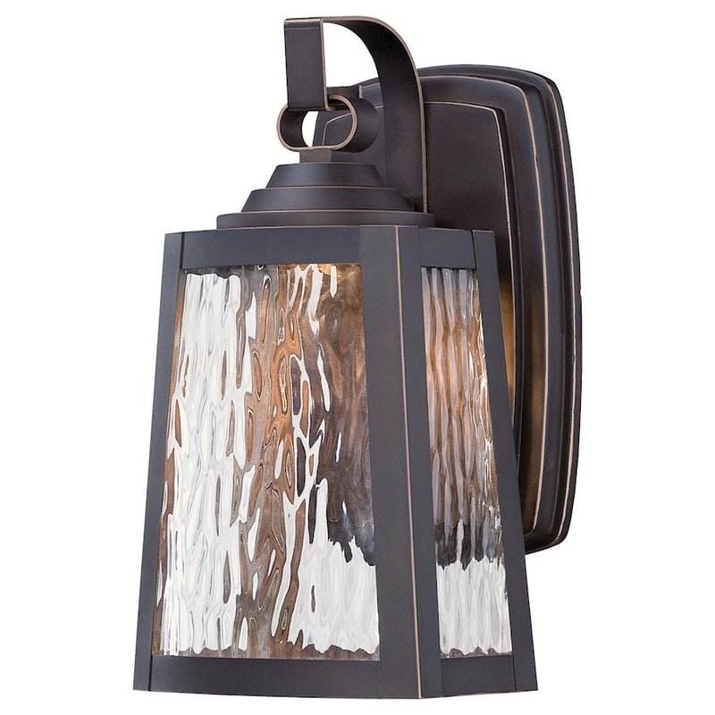 Minka Lavery Talera 1-Light LED Wall Sconce | Transitional Oil Rubbed Bronze and Gold Glass | Covered Outdoor & Entryway | Model 73101-143C-L