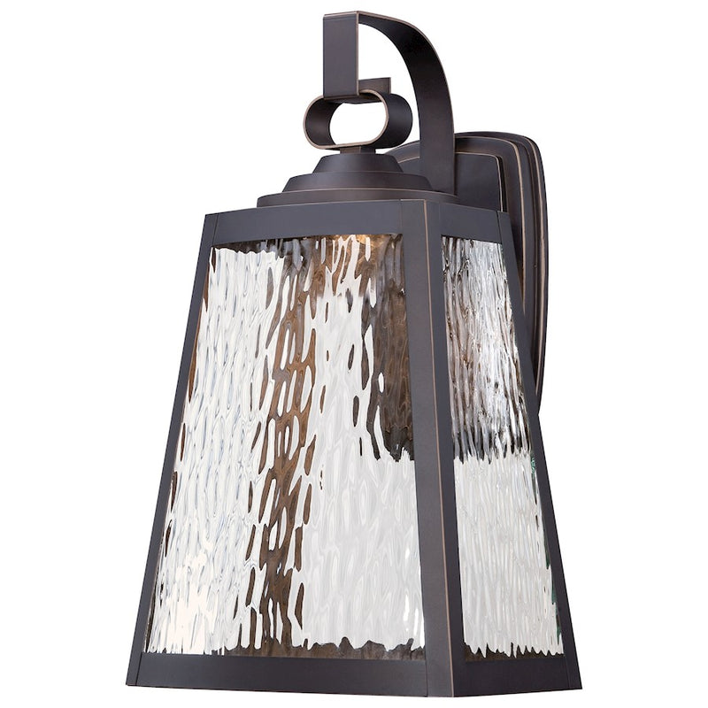 Minka Lavery Talera 1-Light LED Wall Sconce | Transitional Oil Rubbed Bronze and Gold Glass | Covered Outdoor & Entryway | Model 73103-143C-L