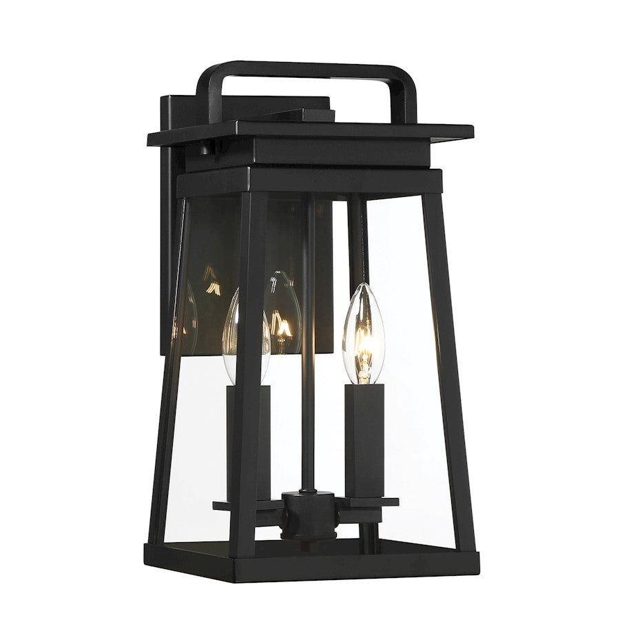 Minka Lavery Isla Vista 2 Light Outdoor Wall Mount, Coal/Clear - 73212-66A