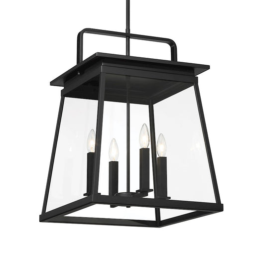 Minka Lavery Isla Vista 4 Light Outdoor Hanging Lantern, Coal/Clear - 73216-66A