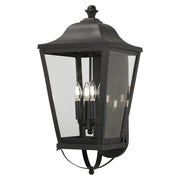 Minka Lavery Savannah 4-Light Outdoor Chain Hung Lantern | Contemporary Sand Coal Aluminum and Clear Glass | Covered Patios & | Model 73288-66