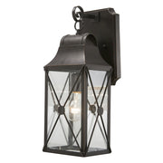Minka Lavery De Luz 31in 4-Light Outdoor Wall Sconce | Oil Rubbed Bronze with Gold High and Clear Glass | Covered Patio & Entryway | Model 73294-143C