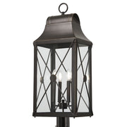 Minka Lavery De Luz 31in 4-Light Outdoor Wall Sconce | Oil Rubbed Bronze with Gold High and Clear Glass | Covered Patio & Entryway | Model 73294-143C