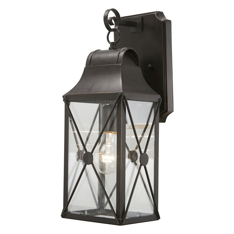 Minka Lavery De Luz 27in 4-Light Post Mount | Oil Rubbed Bronze with Gold High and Clear Glass | Outdoor Pole Light for Driveway & | Model 73295-143C
