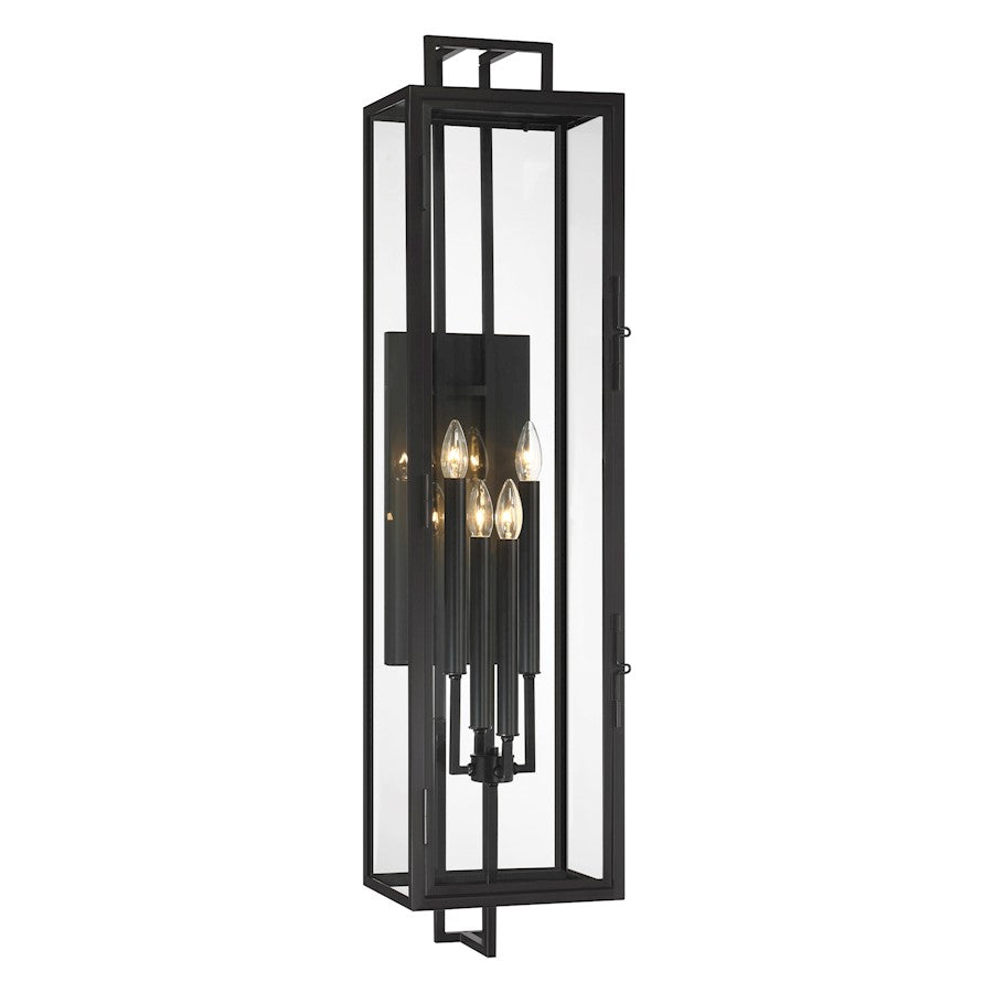 Great Outdoors Knoll Road 4 Light Outdoor Wall Mount, Coal - 73333-66A