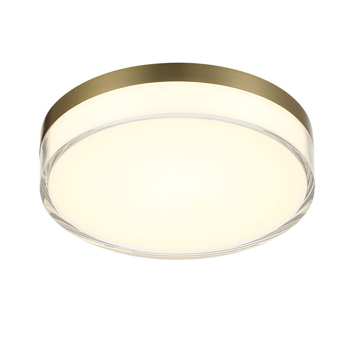 Minka Lavery Vantage 1 Light 7" LED Flush Mount, Ashen Brass/Clear - 749-2-787-L