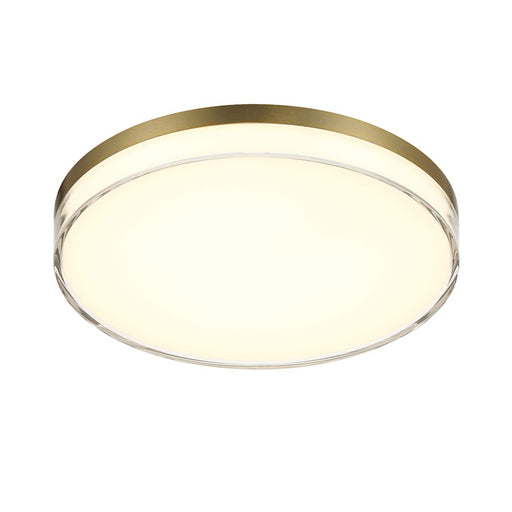 Minka Lavery Vantage 1 Light 11" LED Flush, Ashen Brass/Clear - 759-2-787-L