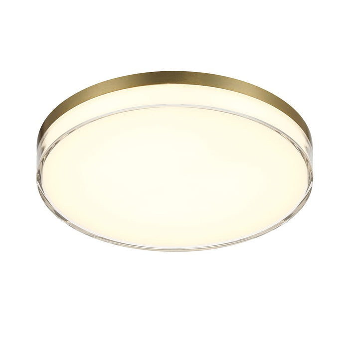 Minka Lavery Vantage 1 Light 11" LED Flush, Ashen Brass/Clear - 759-2-787-L