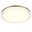 Minka Lavery Vantage 1 Light 13" LED Flush, Ashen Brass/Clear - 769-2-787-L