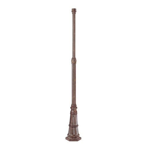 Minka Lavery Post with Base | Traditional Vintage Rust Steel | Outdoor Post Light for Driveway & Garden | 10 x 83.25 in | Model 7902-61