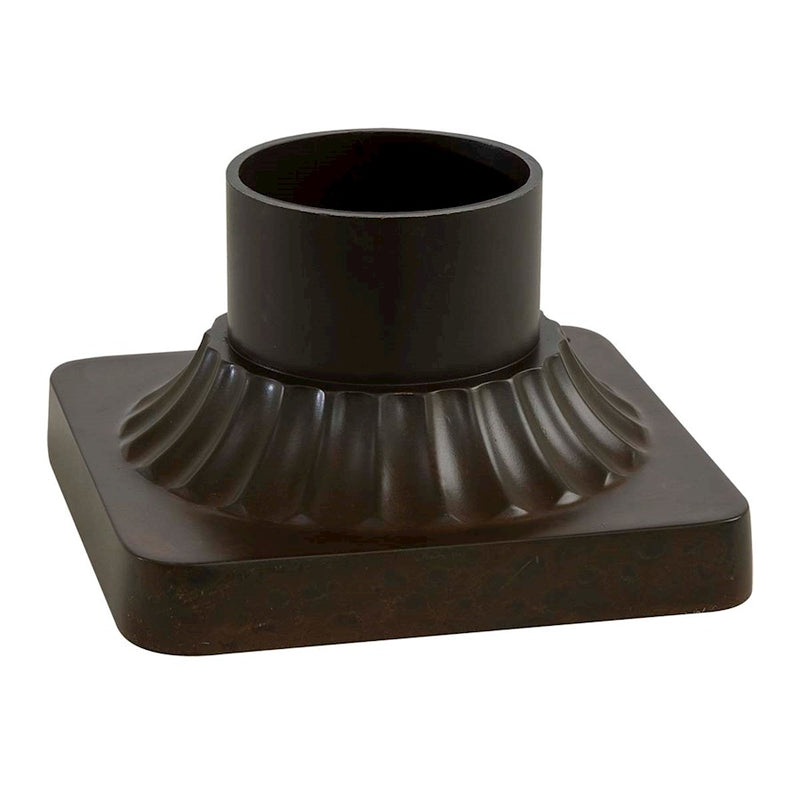 Minka Lavery The Great Outdoors Pier Mount 6in 1-Light Outdoor Pier Mount | Traditional Rust (Chemical) | Covered Patio & Entryway | Model 7930-51