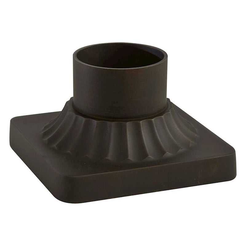 Minka Lavery The Great Outdoors Pier Mount 6in 1-Light Outdoor Pier Mount | Traditional Roman Bronze | Covered Patio & Entryway | Model 7930-57