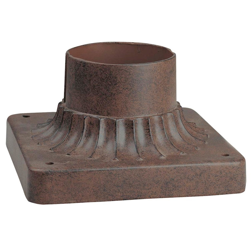 Minka Lavery Pier Mount | Traditional Antique Bronze Outdoor Lantern Base | Entryway & Garden Path | 6 x 6 x 4 in | Model 7930-91