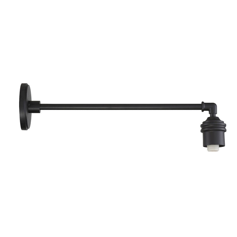 Minka Lavery 1-Light 22in Outdoor Wall Mount | Transitional Coal Finish | Covered Patio & Entryway Light | 6 x 6 x 8 in | Model 7972-22C-66