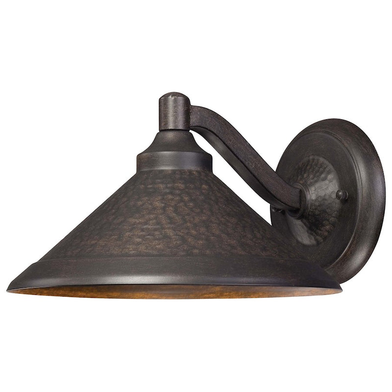 Minka Lavery Kirkham 1-Light LED Wall Sconce | Rustic Aspen Bronze Iron | Outdoor Covered Patio & Entryway | 12.25 x 11 x 6.5 in | Model 8102-A138-L
