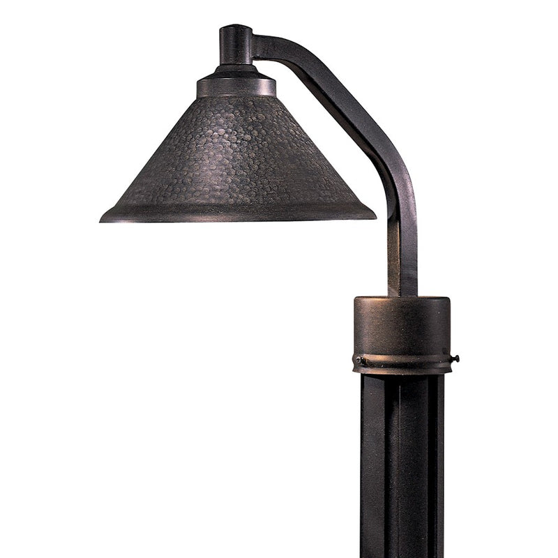 Minka Lavery Kirkham 1-Light Post Mount | Rustic Aspen Bronze Iron Lantern | Outdoor Entry & Pathway | 8 x 12 x 11 in | Model 8106-A138