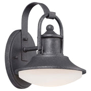 Minka Lavery Crest Ridge 8in LED Wall Sconce | Traditional Forged Silver Outdoor Light | Entryway & Porch | 8 x 8 x 10 in | Model 8131-173-L