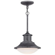 Minka Lavery Crest Ridge 10in 1-Light Wall Sconce | Transitional Forged Silver Rod-Hung Lantern | Entryway & Porch | 10 x 10 x 9 in | Model 8134-173-L