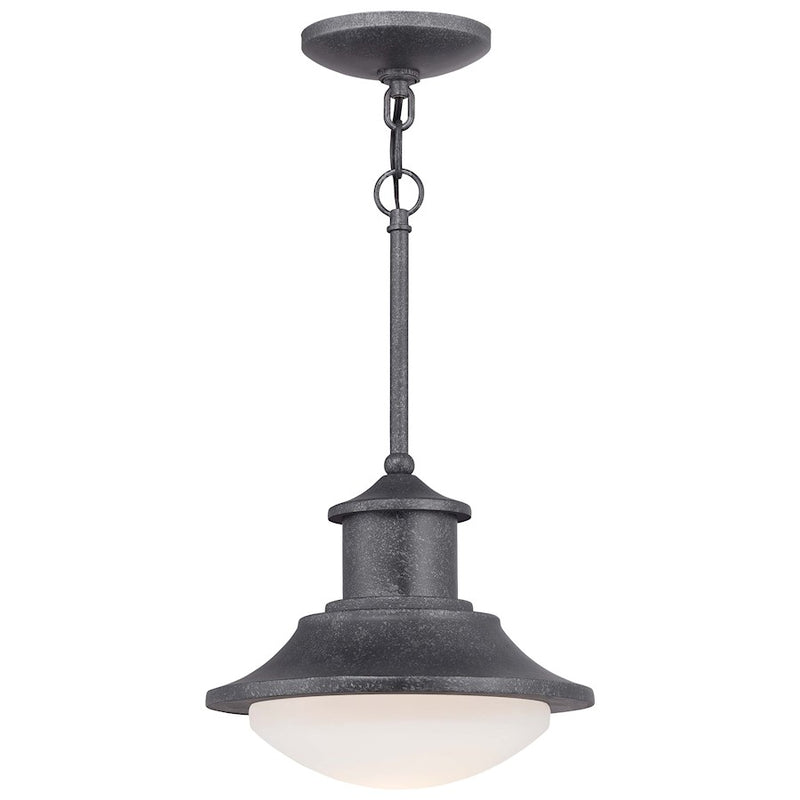 Minka Lavery Crest Ridge 10in 1-Light Wall Sconce | Transitional Forged Silver Rod-Hung Lantern | Entryway & Porch | 10 x 10 x 9 in | Model 8134-173-L