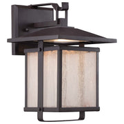 Minka Lavery Hillsdale 8in LED Wall Sconce | Transitional Dorian Bronze Outdoor Light | Entryway & Porch | 8 x 7 x 11 in | Model 8161-615B-L