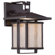 Minka Lavery Hillsdale 14in 1-Light Wall Sconce | Mission Dorian Bronze | Outdoor Entryway & Patio | 9 x 10 x 14 in | Model 8162-615B-L
