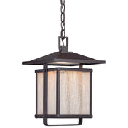 Minka Lavery Hillsdale 13in 1-Light Chain Hung Lantern | Mission Dorian Bronze | Outdoor Entryway & Patio | 9 x 9 x 13 in | Model 8164-615B-L