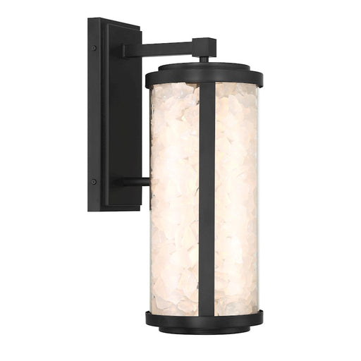 Great Outdoors Salt Creek 21W 1Lt LED Outdoor Sconce, Coal/Clear - 8182-66A-L