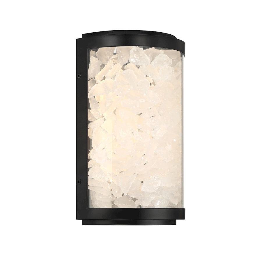 Great Outdoors Salt Creek 1Lt LED Outdoor Wall Mount, Coal/Clear - 8185-66A-L