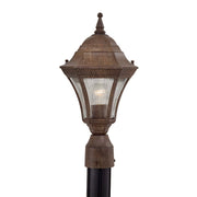 Minka Lavery Segovia 17in 1-Light Post Mount Lantern | Traditional Vintage Rust | Outdoor Entryway & Garden | 9 x 17 in | Model 8206-61