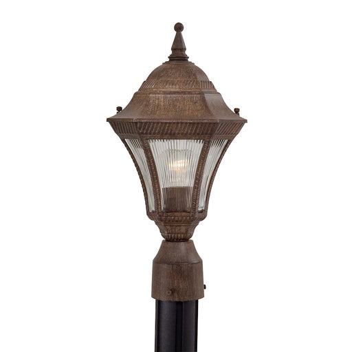 Minka Lavery Segovia 17in 1-Light Post Mount Lantern | Traditional Vintage Rust | Outdoor Entryway & Garden | 9 x 17 in | Model 8206-61