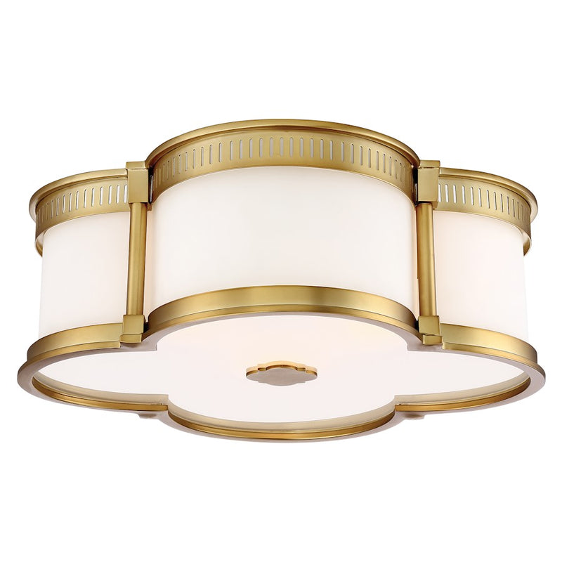 Minka Lavery LED 16.25in Flush Mount | Transitional Liberty Gold Finish | Damp Rated for Bathroom & Hallway | Model 824-249-L