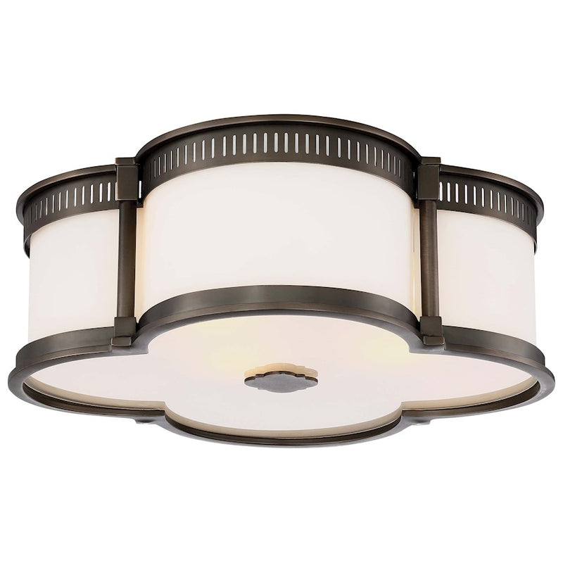 Minka Lavery Harvard Court 16in Flush Mount | Transitional Bronze | Hallway & Bedroom Ceiling Light | 16 x 16 x 6 in | Model 824-281