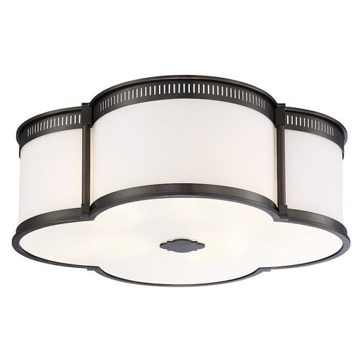 Minka Laver Harvard Court 16in LED Flush Mount | Transitional Harvard Court Bronze | Hallway & Bathroom Ceiling Light | Model 824-281-L