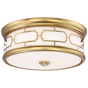 Minka Lavery 16in Flush Mount | Traditional Gold | Hallway & Bedroom Ceiling Light | 16 x 16 x 6 in | Model 826-249