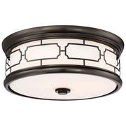 Minka Lavery Harvard Court 16in Flush Mount | Traditional Bronze Plated | Hallway & Bedroom Ceiling Light | 16 x 6.25 in | Model 826-281
