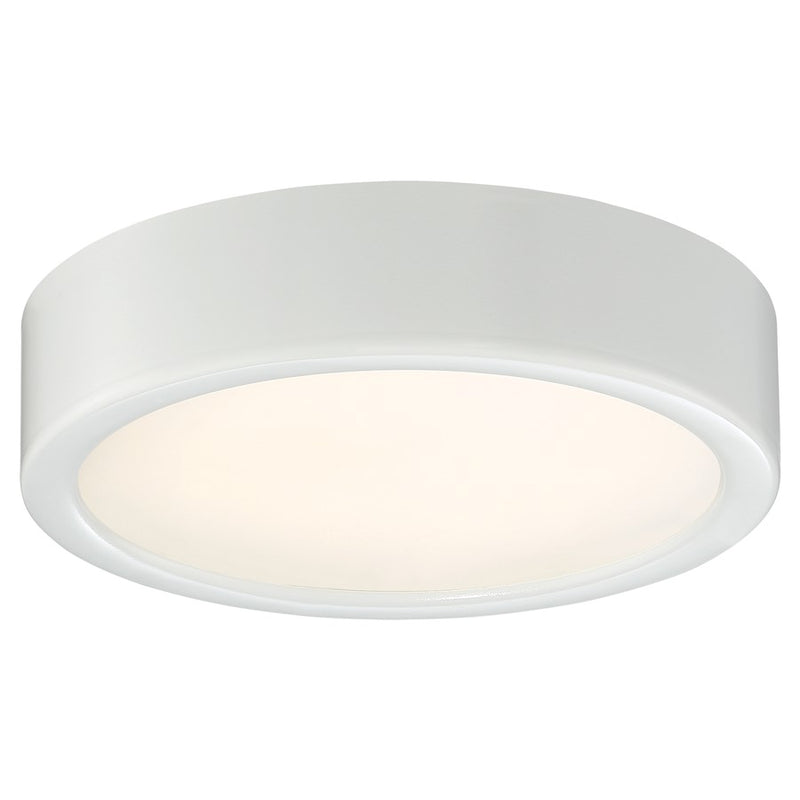 Minka Lavery LED Flush Mount 16in | Transitional Harvard Court Bronze and Opal Glass | Bathroom & Hallway | Model 826-281-L