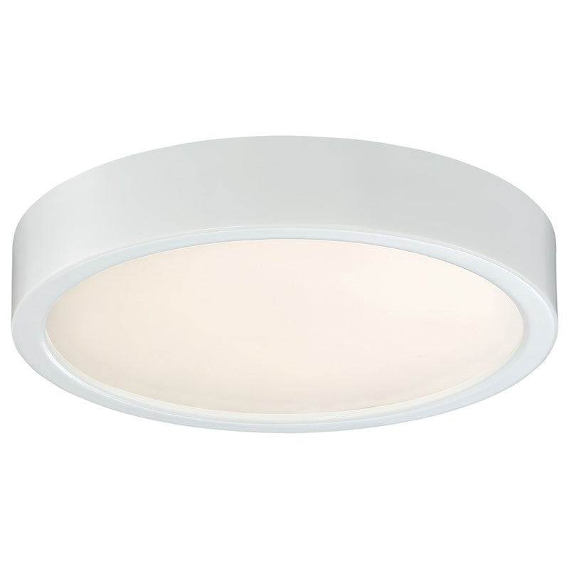 Minka Lavery LED Flush Mount 16in | Transitional Harvard Court Bronze and Opal Glass | Bathroom & Hallway | Model 826-281-L