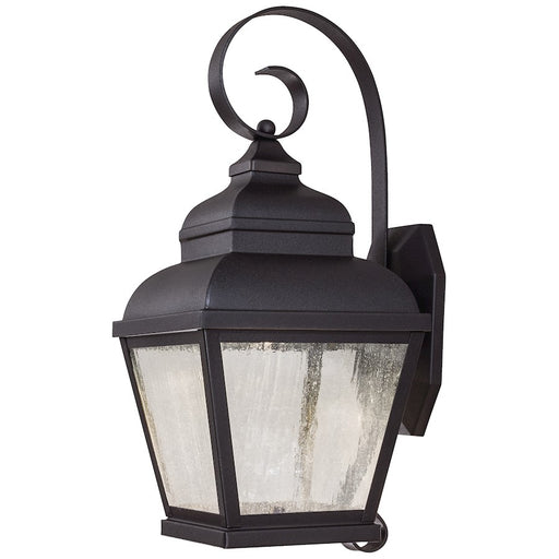 Minka Lavery Mossoro 1-Light LED Wall Sconce | Traditional Black | Covered Patio & Entryway | 8 x 9 x 18 in, 3000K, Dimmable | Model 8262-66-L