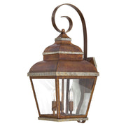Minka Lavery Mossoro 11in 3-Light Wall Sconce | Mission Mossoro Walnut and Silver | Outdoor Patio & Entryway | Model 8263-161