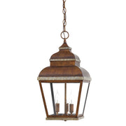 Minka Lavery Mossoro 10in 3-Light Lantern | Traditional Mossoro Walnut with Silver Accents | Covered Patio & Entryway | Model 8264-161