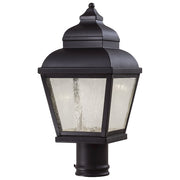 Minka Lavery Mossoro 1-Light Outdoor Post Lantern | Traditional Black Metal | Entryway & Patio Accent | 8 x 8 x 17 in | Model 8266-66-L