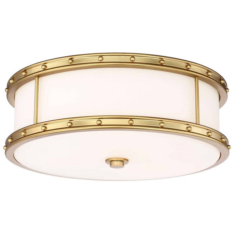 Minka Lavery 15in Flush Mount Ceiling Light | Transitional Chrome Metal | Hallway & Bedroom Ambient | 16 x 6 in | Model 827-249