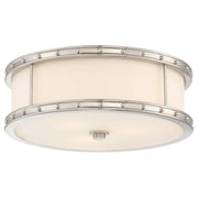 Minka Lavery 827 15.5in 3-Light Flush Mount | Transitional Brushed Nickel and Frosted Glass | Bedroom & Hallway Ceiling Light | Model 827-84