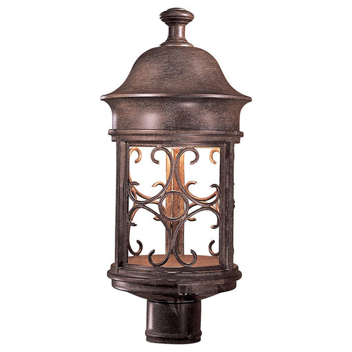 Minka Lavery Sage Ridge 1-Light Post Mount | Traditional Vintage Rust Outdoor Pillar Light | Entryway & Driveway | 8.5 x 19 in | Model 8286-A61