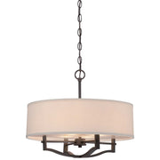 Minka Lavery 19in 3-Light Drum Pendant | Transitional Vintage Bronze | Kitchen Island & Dining Room | 19 x 19 x 16 in | Model 844-284