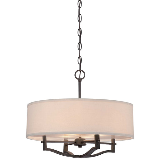 Minka Lavery 19in 3-Light Drum Pendant | Transitional Vintage Bronze | Kitchen Island & Dining Room | 19 x 19 x 16 in | Model 844-284